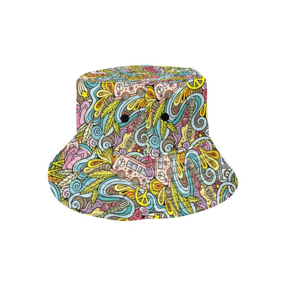 Hippie Print Design LKS301 Unisex Bucket Hat