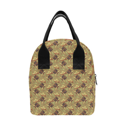 Western Cowboy Themed Insulated Lunch Bag