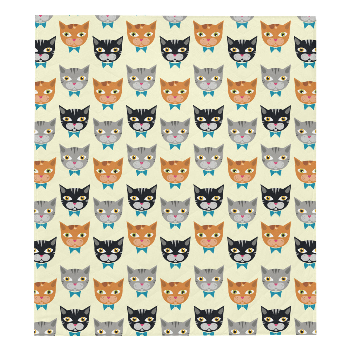 Cat Pattern Print Design 05 Premium Quilt