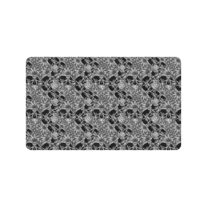 Skull Tattoo Design Print Rubber Doormat