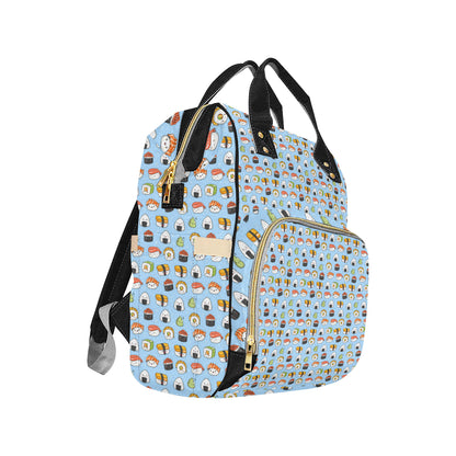Sushi Cartoon Design Diaper Bag Backpack
