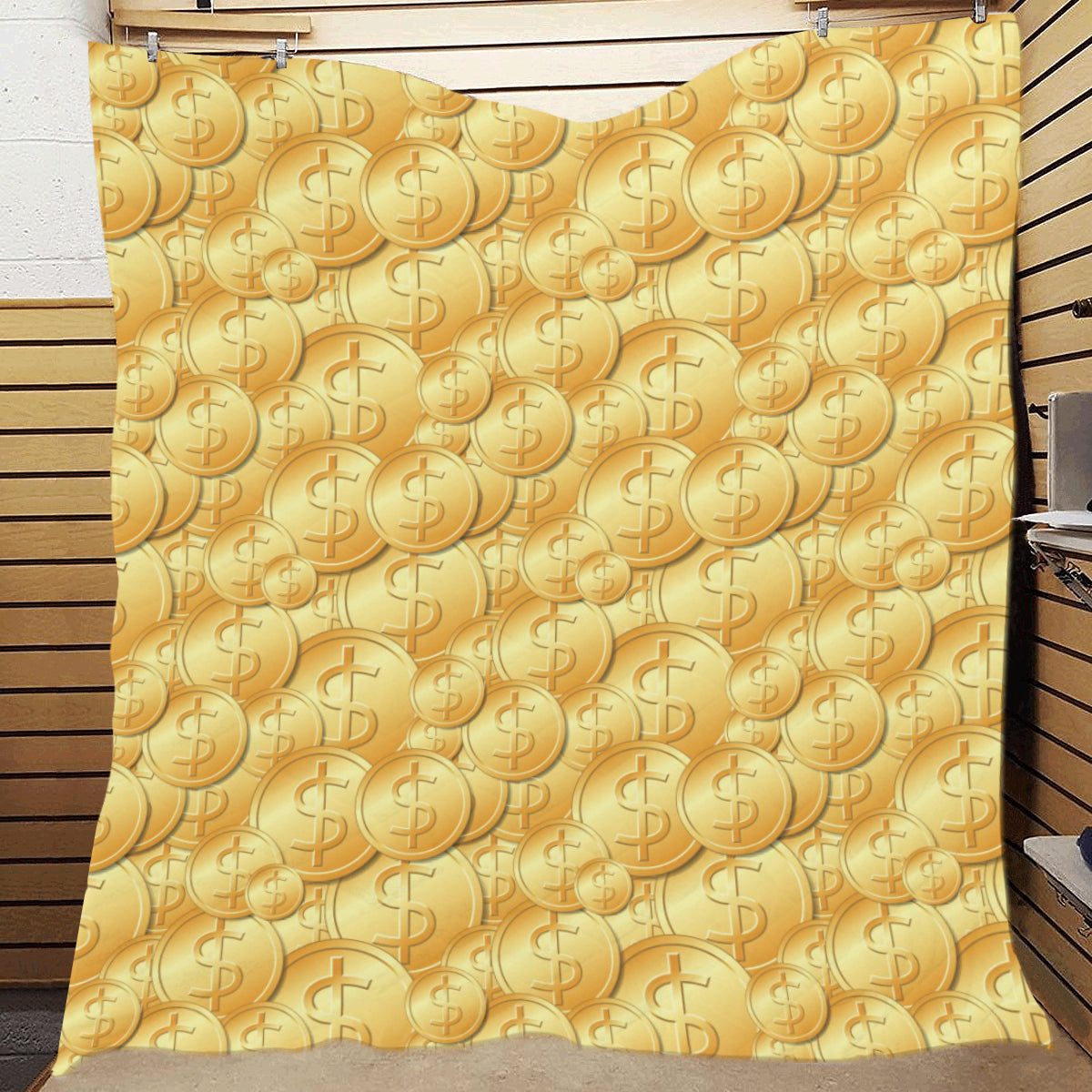Dollar Pattern Print Design DO03 Premium Quilt