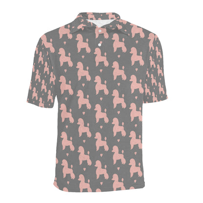 Poodle Pattern Print Design A02 Men Polo Shirt