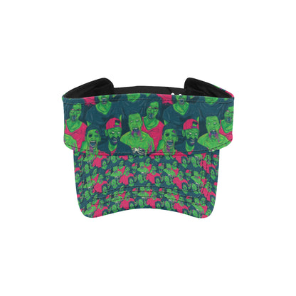 Zombie Themed Design Pattern Print Unisex Sun Visor