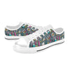 Science Print Design LKS304 Women's White Low Top Shoes