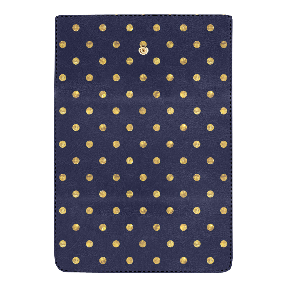 Polka Dot Gold Blue Pattern Print Design 02 Women's Trifold Wallet