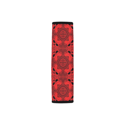 Bandana Red Print Design LKS304 Car Seat Belt Cover