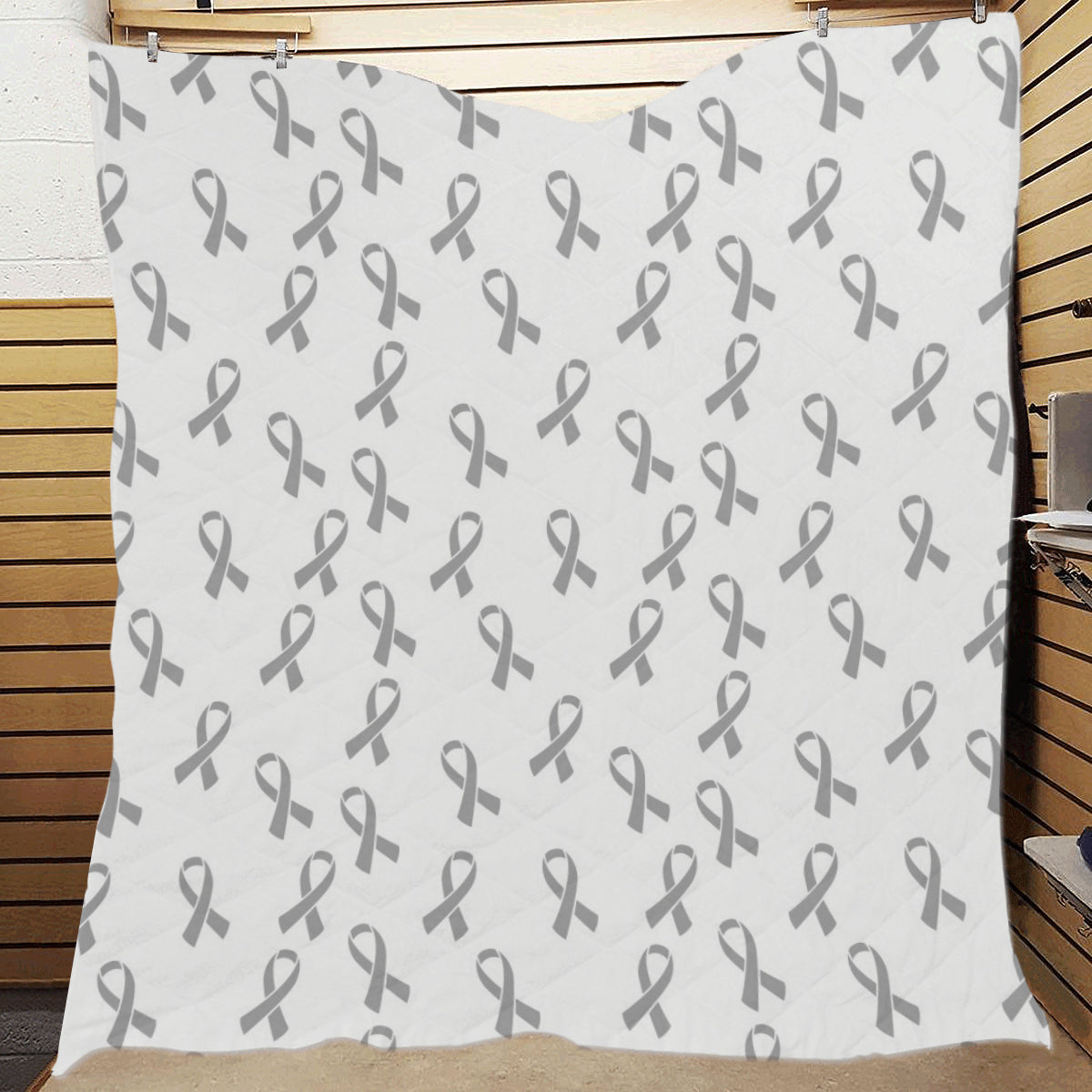 Brain cancer Pattern Print Design 01 Premium Quilt