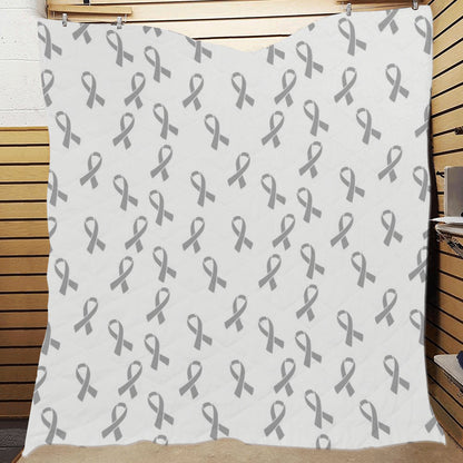 Brain cancer Pattern Print Design 01 Premium Quilt