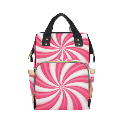 Vortex Twist Swirl Candy Print Diaper Bag Backpack
