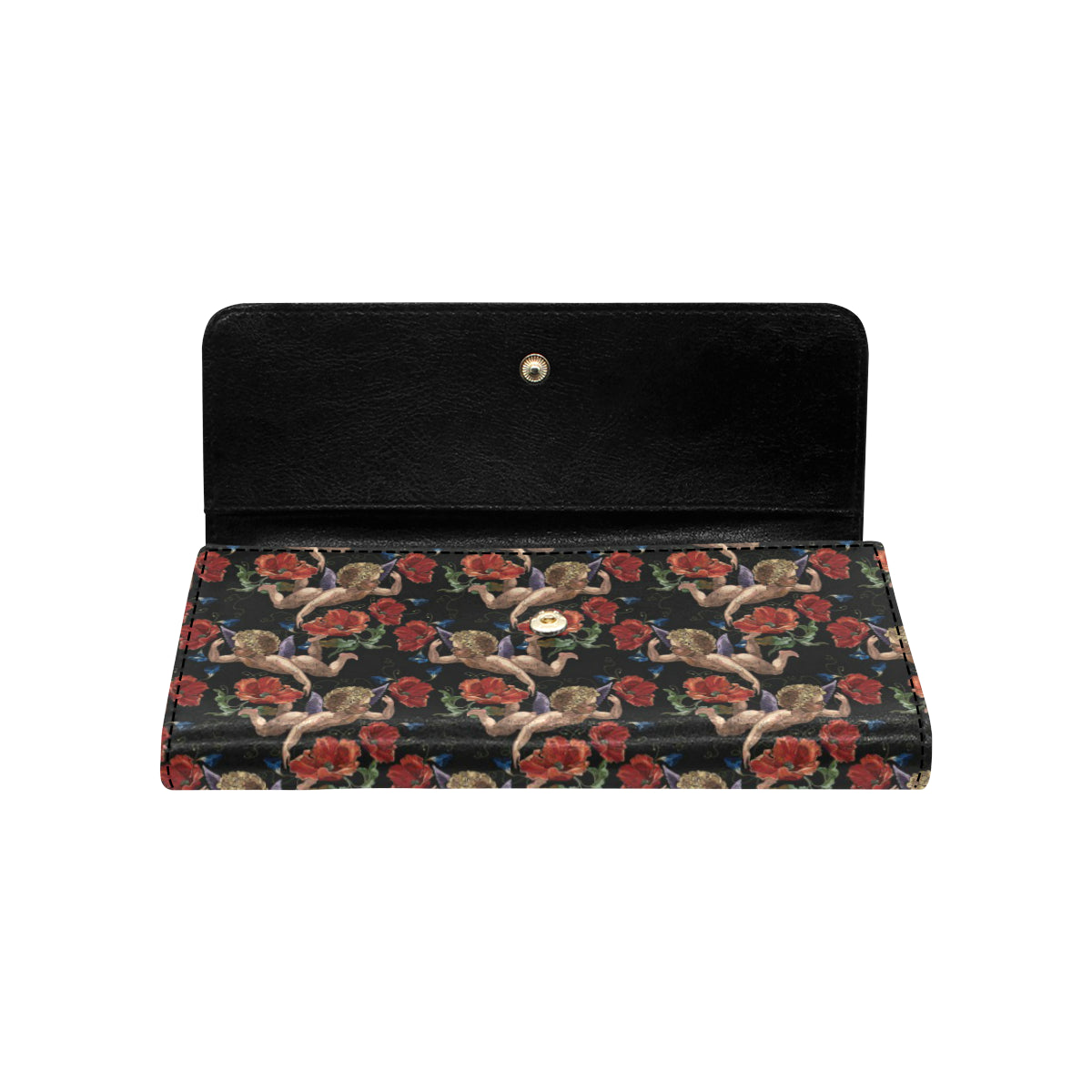 Cupid Pattern Print Design 05 Women's Trifold Wallet