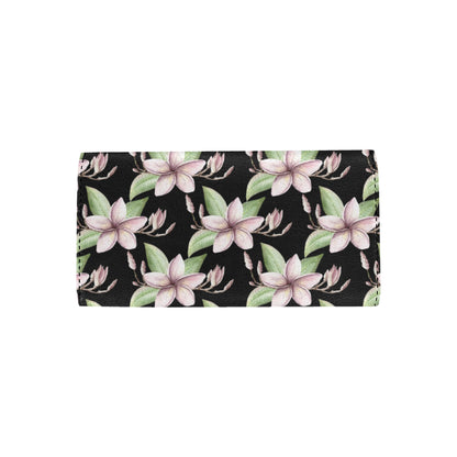 Plumeria Pattern Print Design PM02 Women's Trifold Wallet