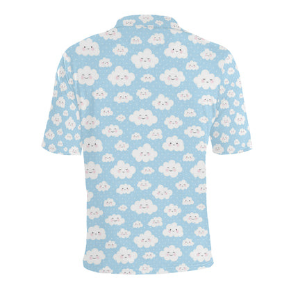 Cloud  Pattern Print Design 02 Men Polo Shirt