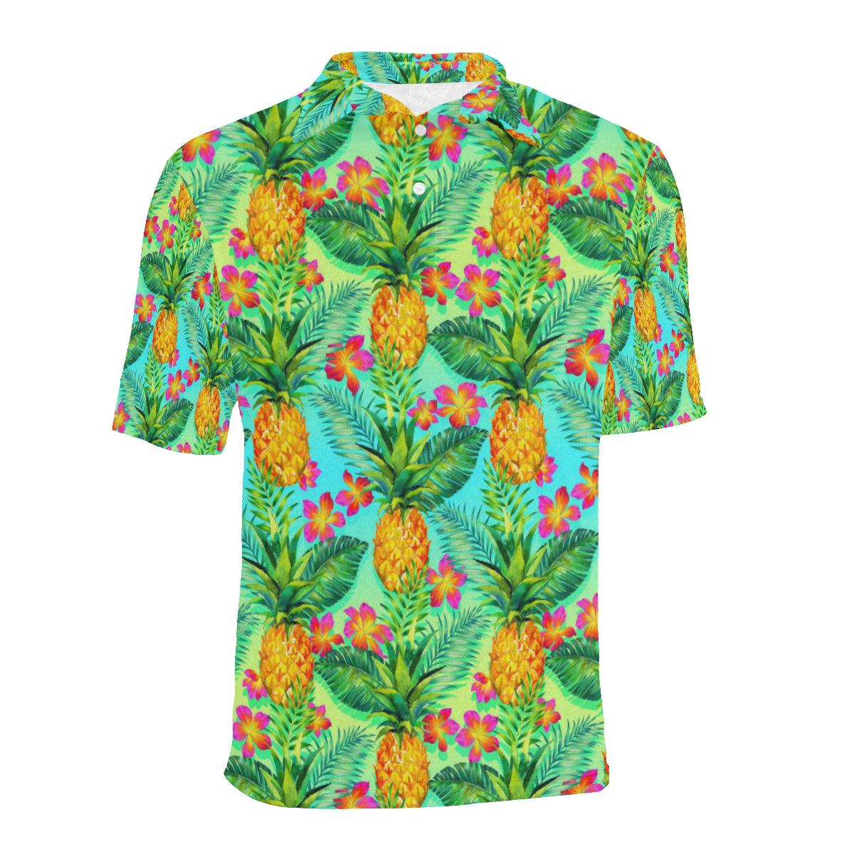 Pineapple Pattern Print Design PP010 Men Polo Shirt