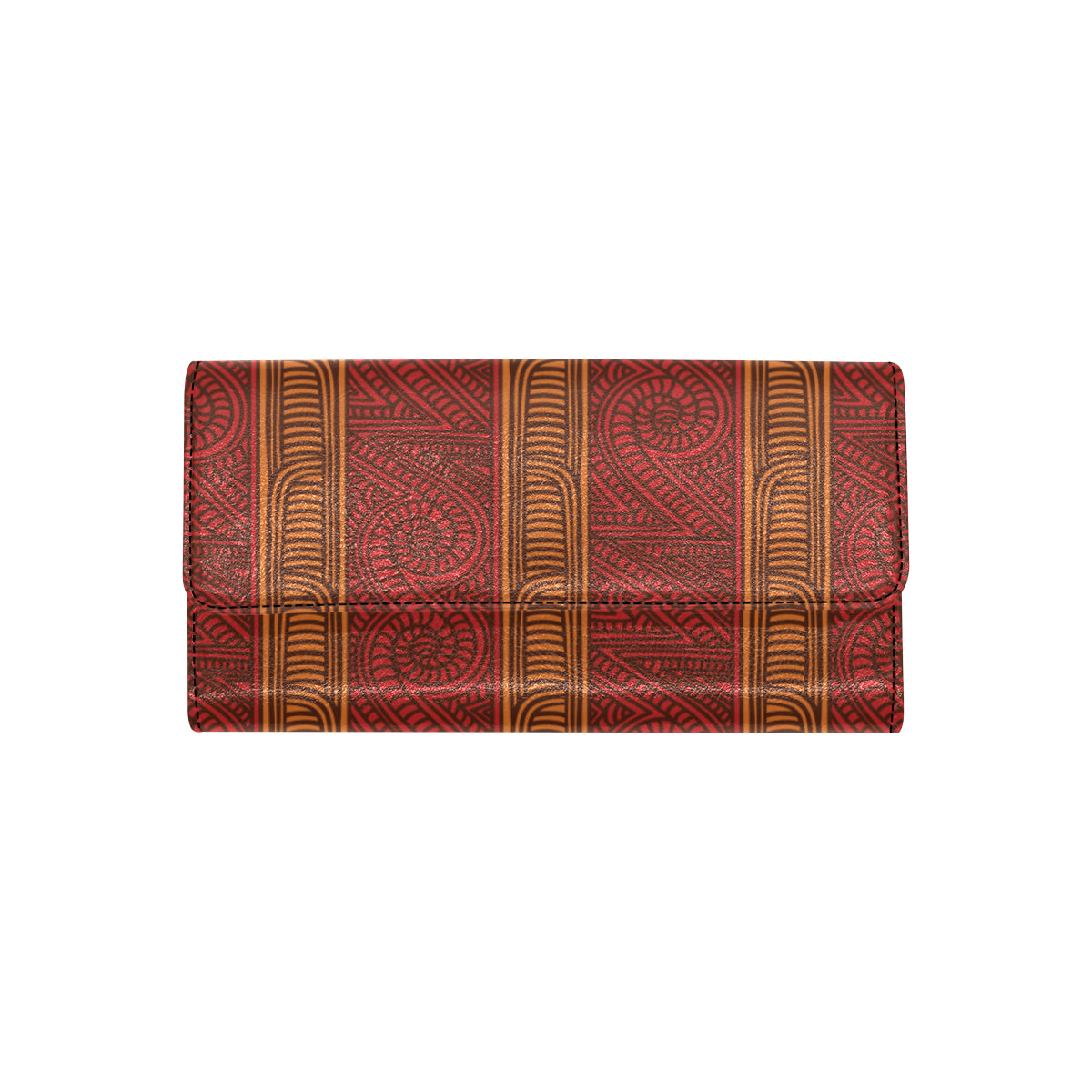 Maori Pattern Print Design 05 Women's Trifold Wallet