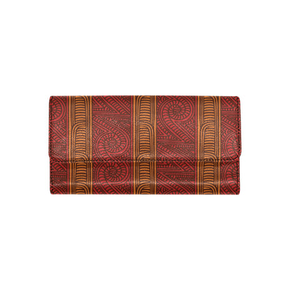 Maori Pattern Print Design 05 Women's Trifold Wallet