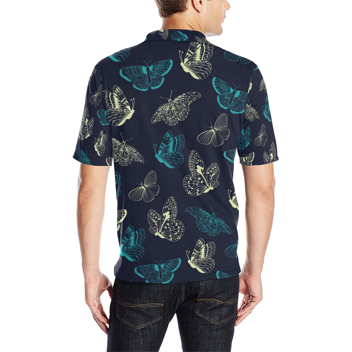 Monarch Butterfly Pattern Print Design 01 Men Polo Shirt