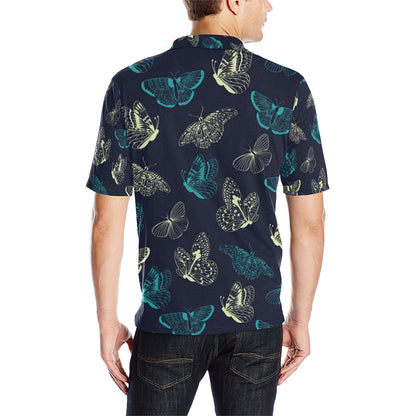 Monarch Butterfly Pattern Print Design 01 Men Polo Shirt