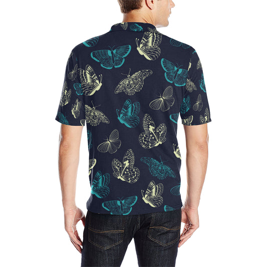 Monarch Butterfly Pattern Print Design 01 Men Polo Shirt