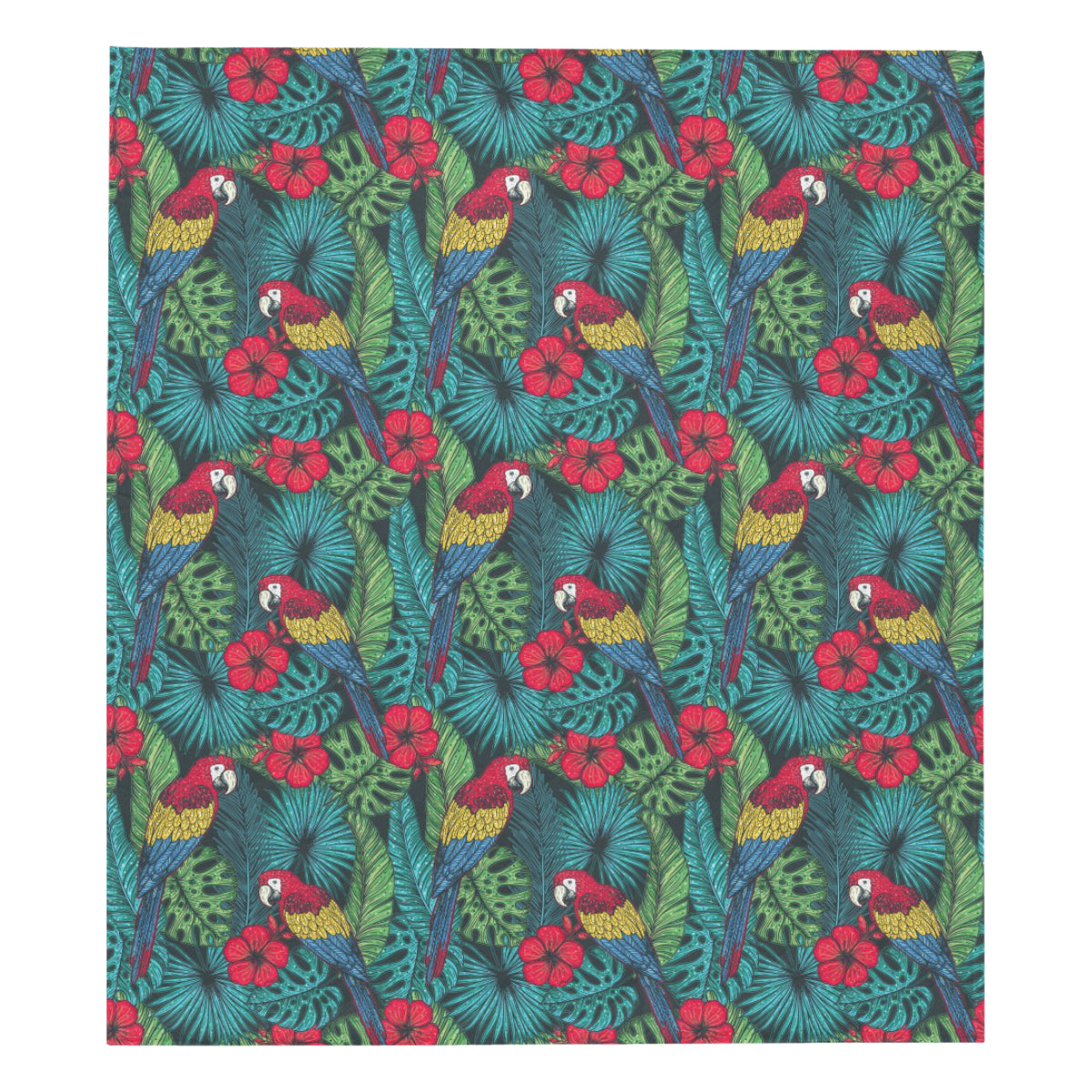 Parrot Pattern Print Design A05 Premium Quilt