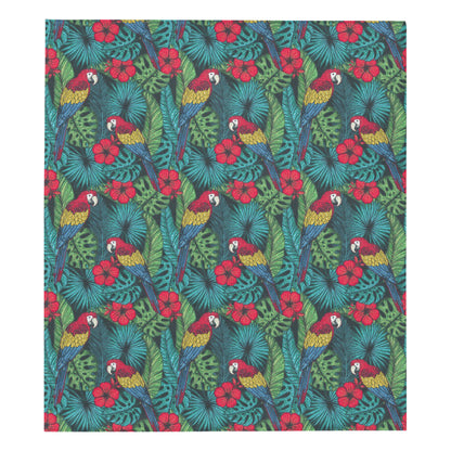 Parrot Pattern Print Design A05 Premium Quilt