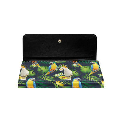 Parrot Pattern Print Design A03 Women's Trifold Wallet
