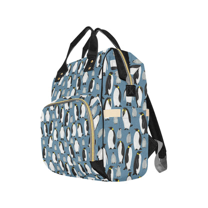 Penguin Pattern Print Design A03 Diaper Bag Backpack