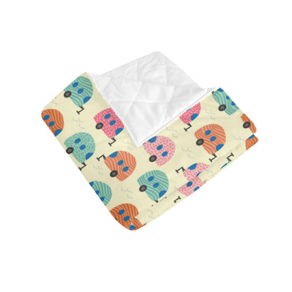 Camper Pattern Print Design 06 Premium Quilt