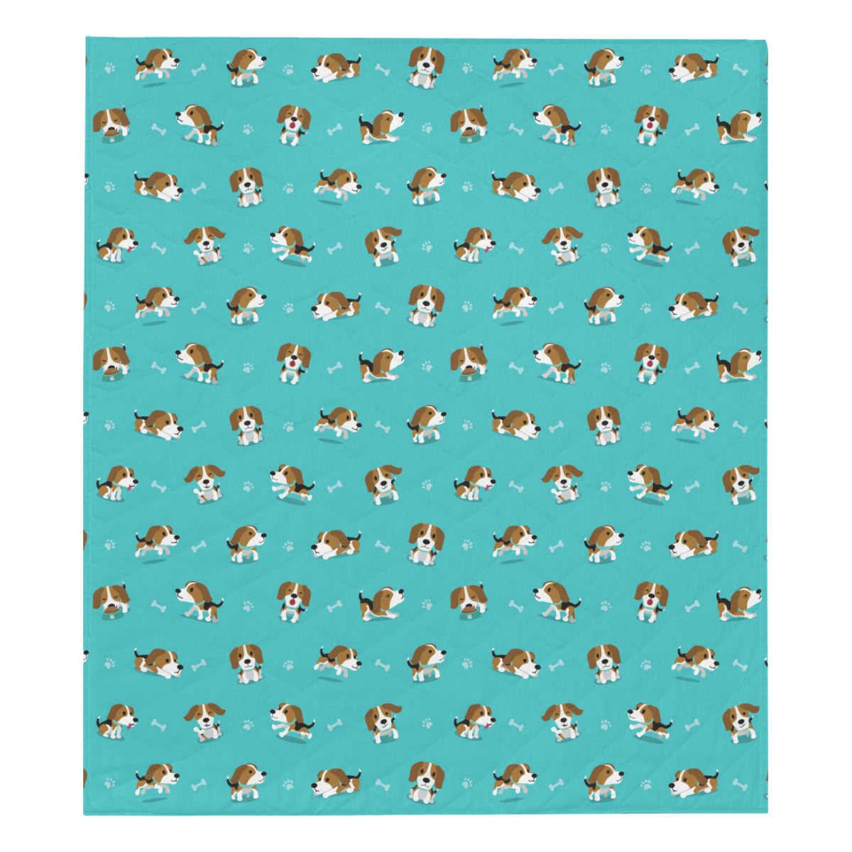 Beagle Pattern Print Design 05 Premium Quilt