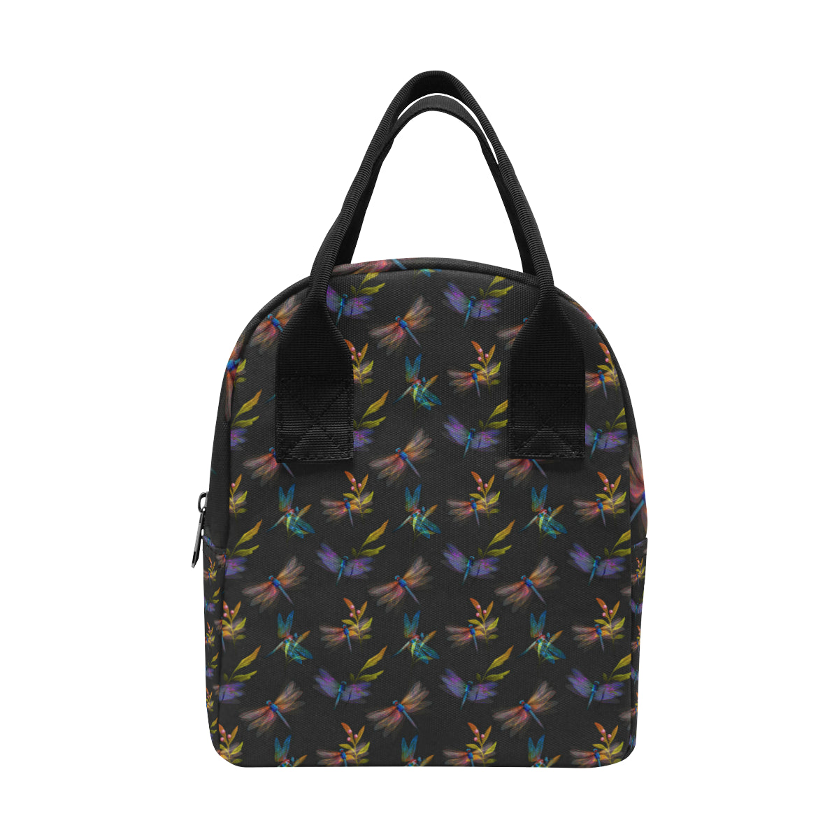 Dragonfly Colorful Realistic Print Insulated Lunch Bag
