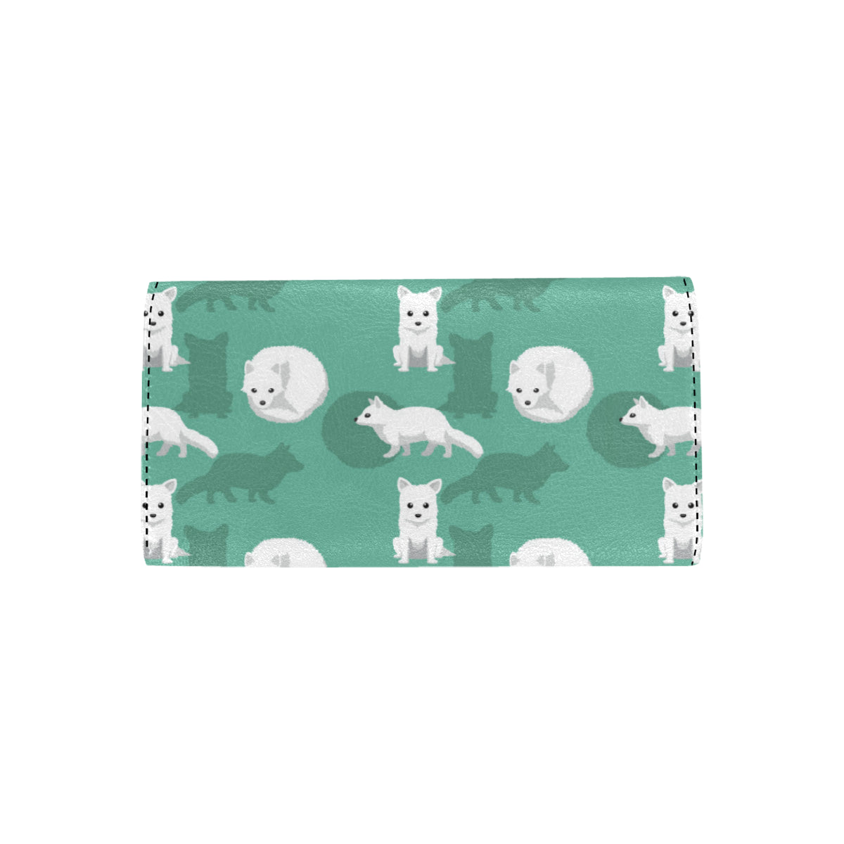 Arctic Fox Pattern Print Design Women's Trifold Wallet