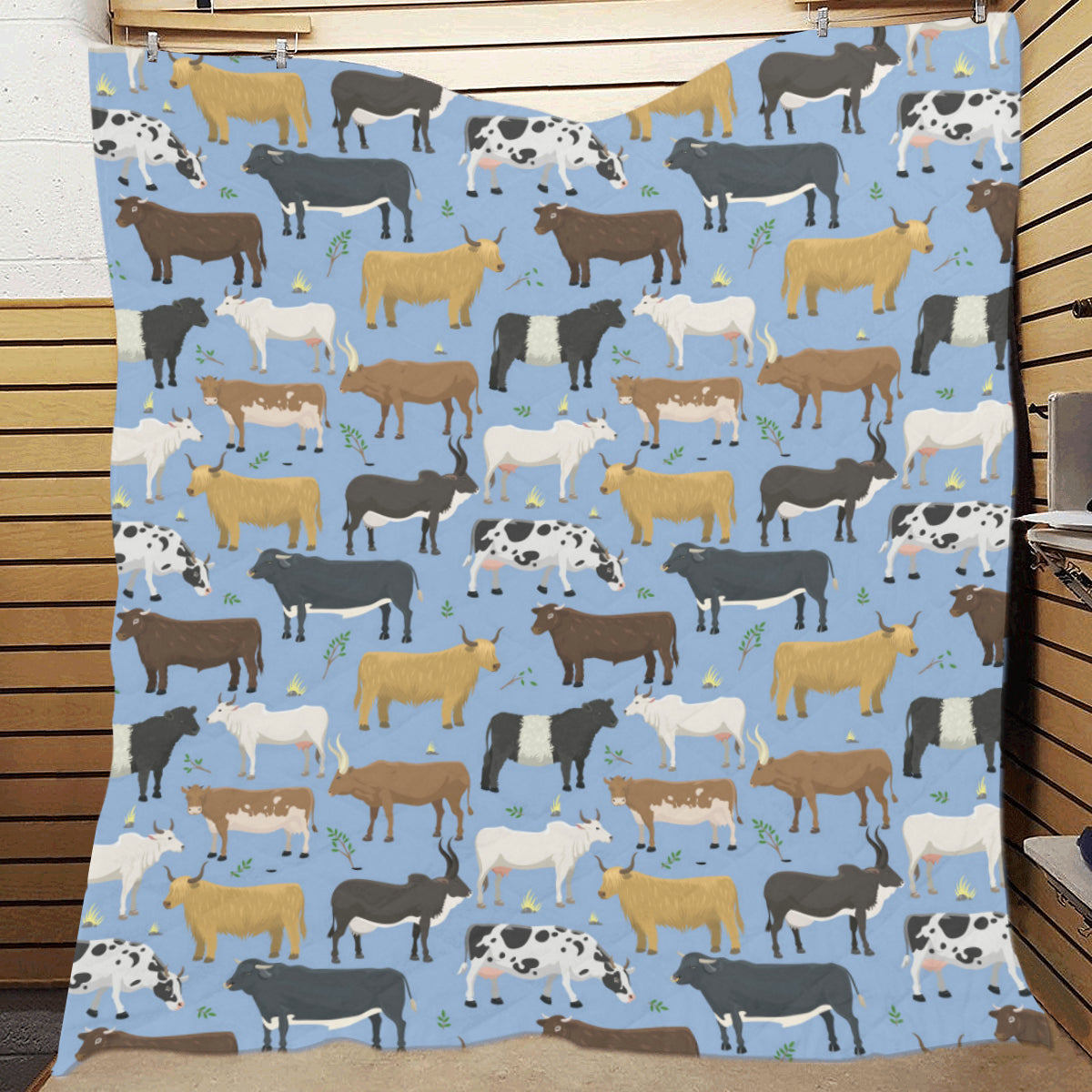 Cattle Pattern Print Design 02 Premium Quilt