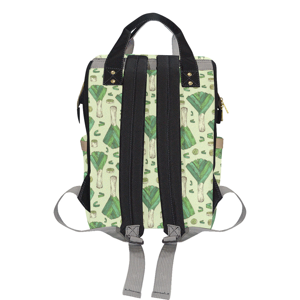 Leek Pattern Print Design 04 Diaper Bag Backpack