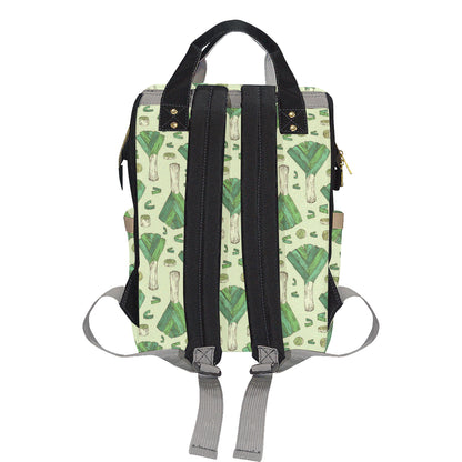 Leek Pattern Print Design 04 Diaper Bag Backpack