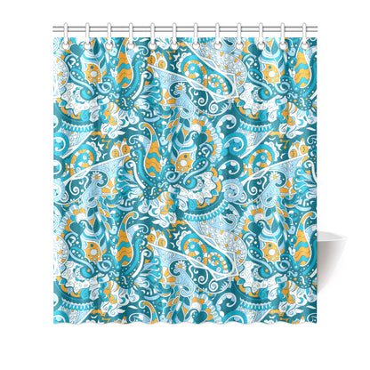 Funky Retro Pattern Print Design A03 Shower Curtain
