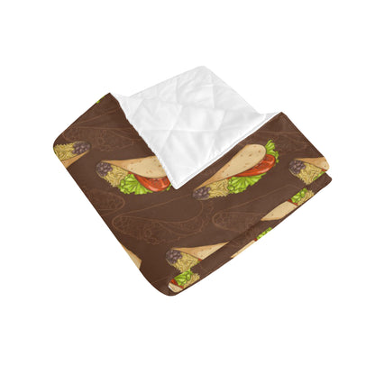 Taco Pattern Print Design TC08 Premium Quilt