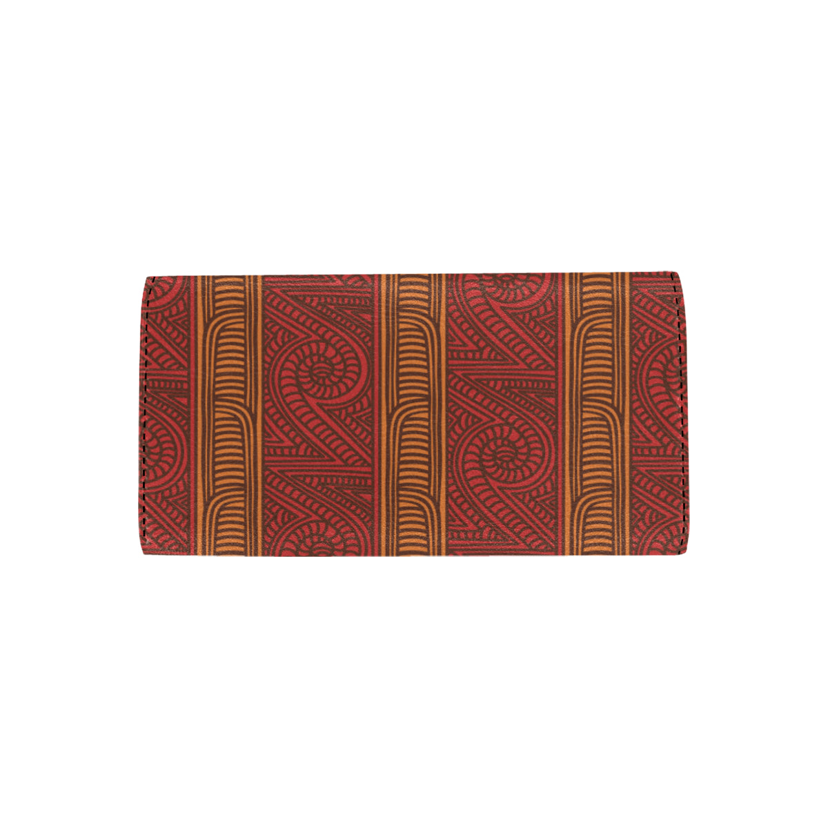 Maori Pattern Print Design 05 Women's Trifold Wallet