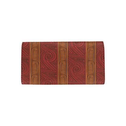 Maori Pattern Print Design 05 Women's Trifold Wallet