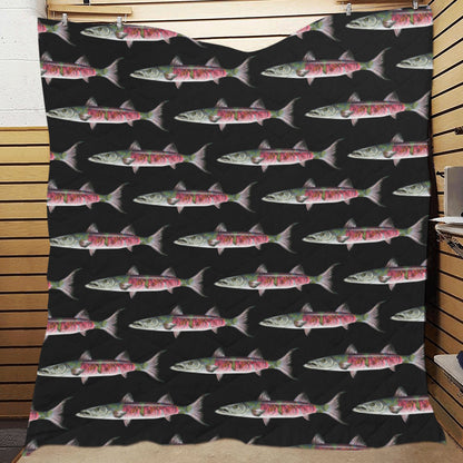 Barracuda Pattern Print Design 02 Premium Quilt