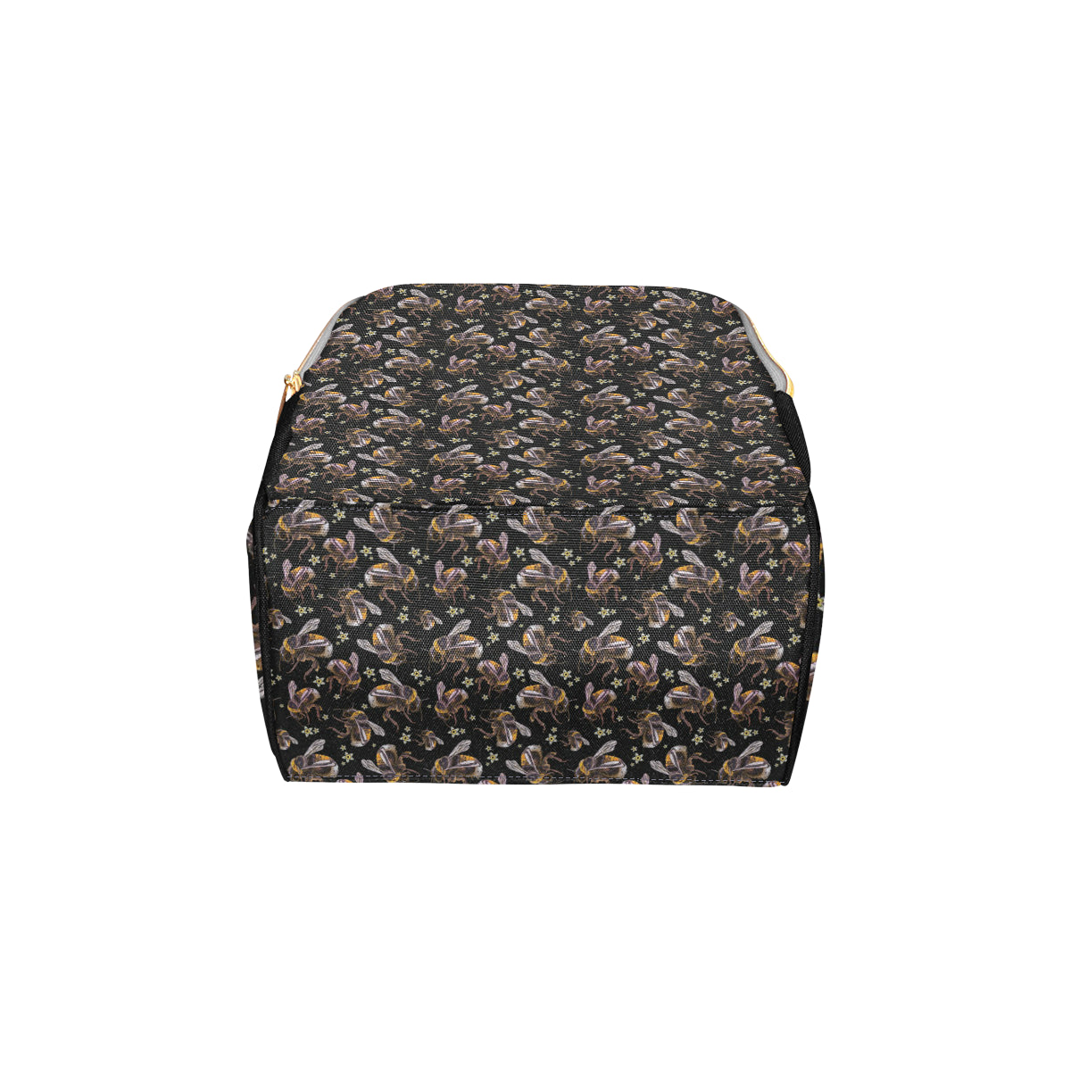 Bee Pattern Print Design 04 Diaper Bag Backpack