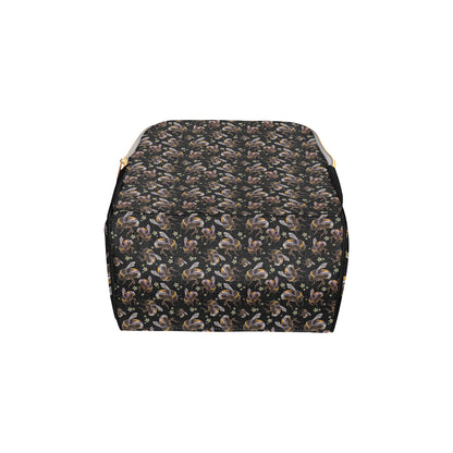 Bee Pattern Print Design 04 Diaper Bag Backpack