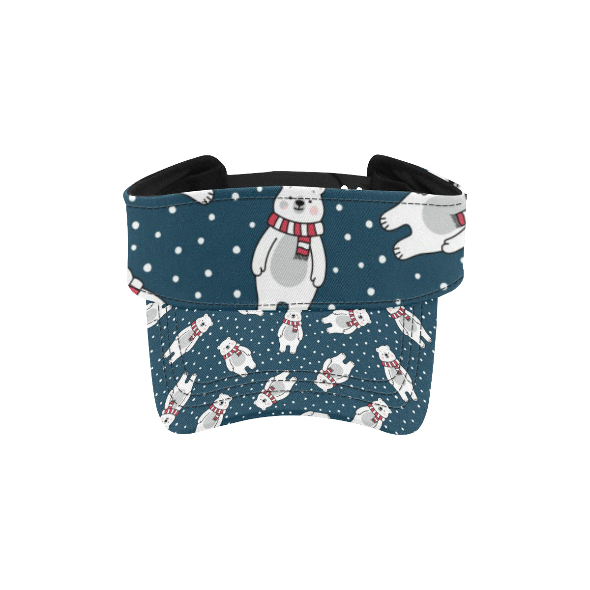 Polar Bear Pattern Print Design PB05 Unisex Sun Visor