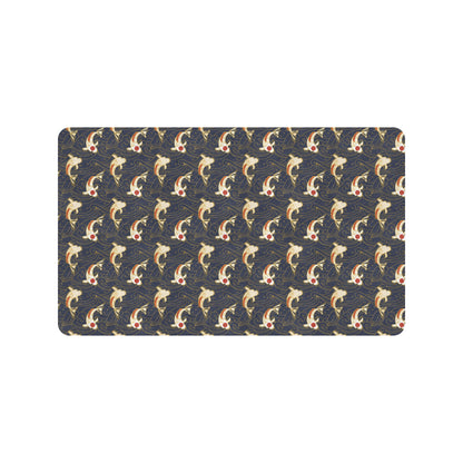 Koi Carp Japanese Design Themed Print Rubber Doormat