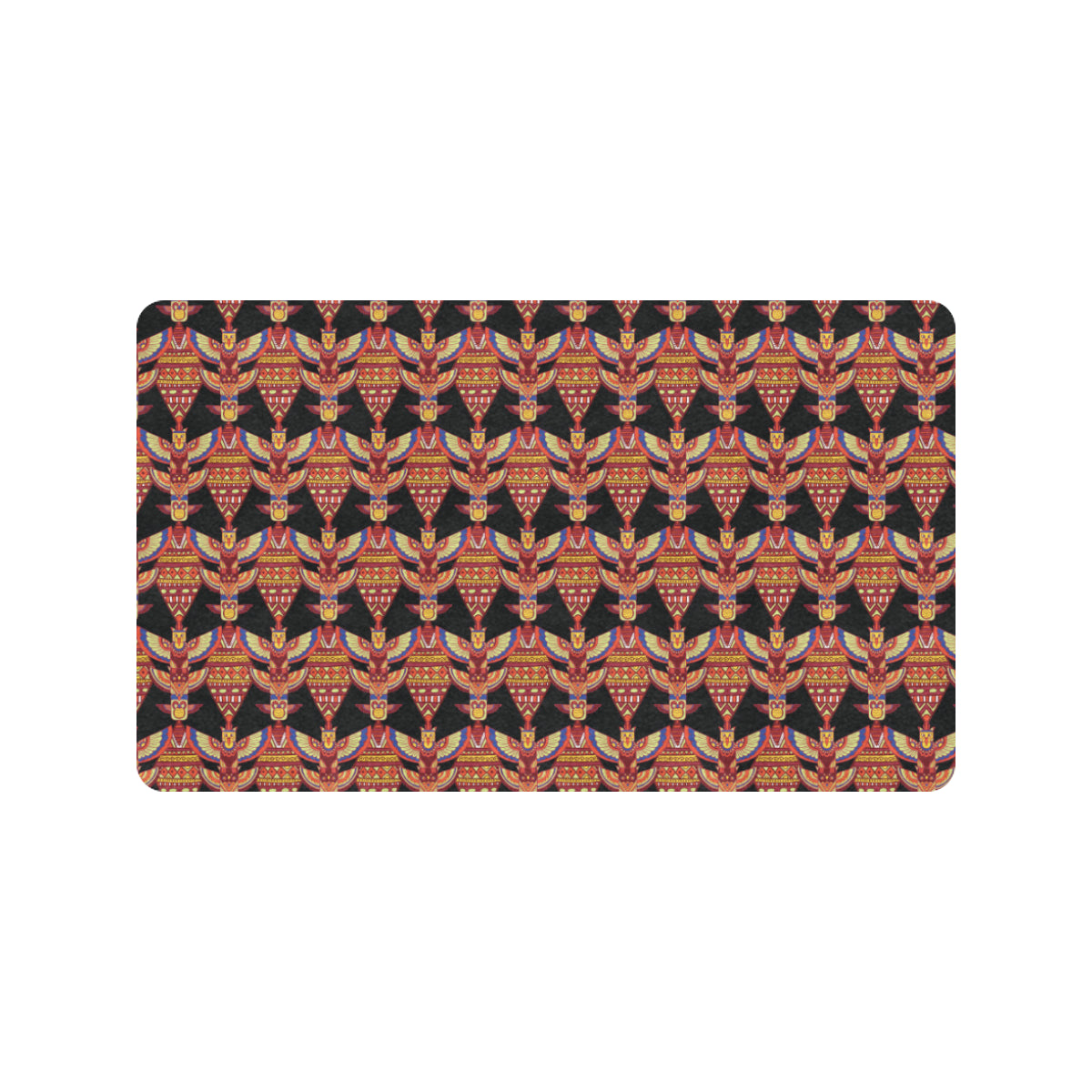 Totem Pole Print Rubber Doormat