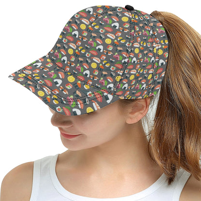 Sushi Pattern Print Snapback Cap