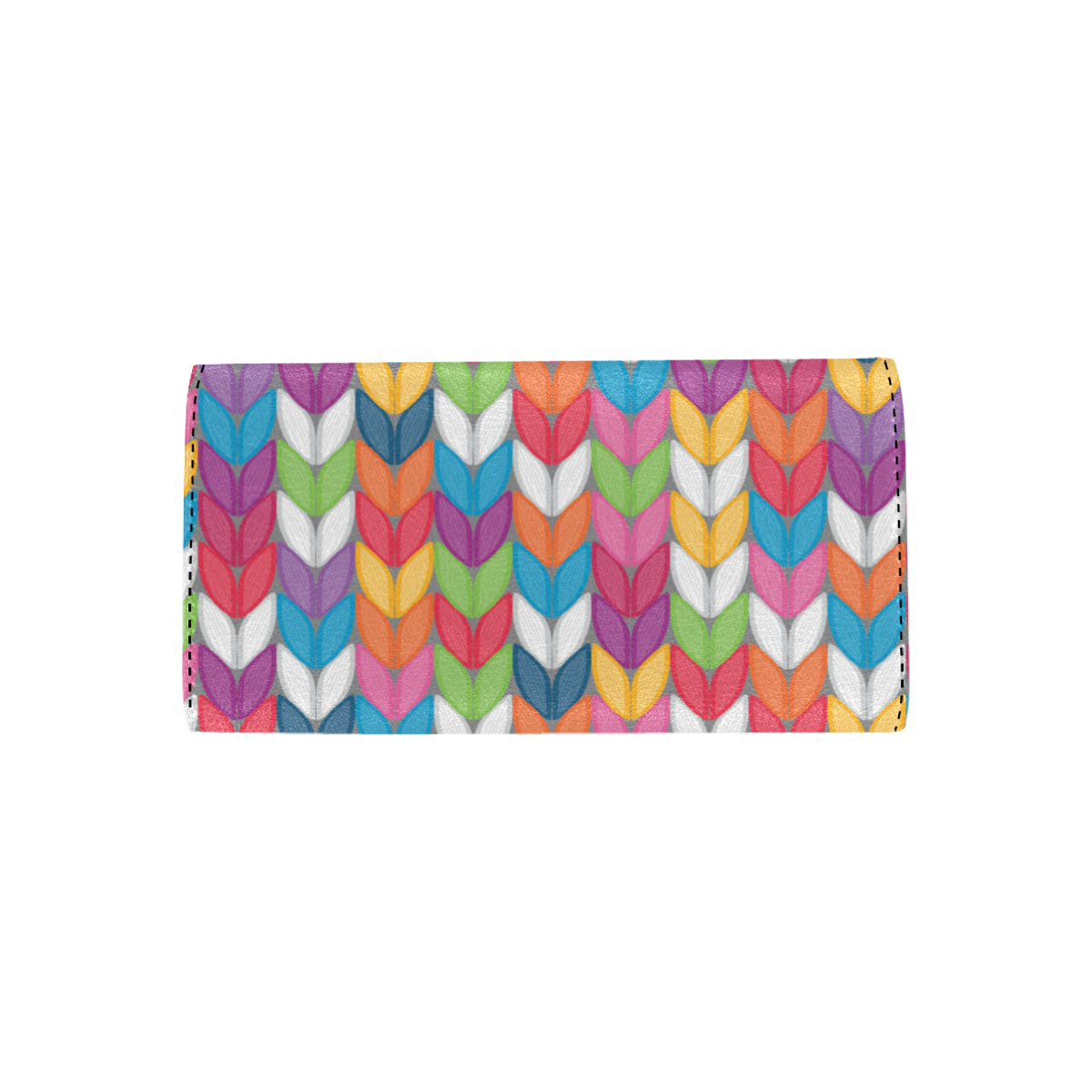 Knit Pattern Print Design 01 Women's Trifold Wallet