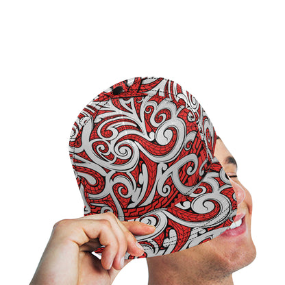 Maori Polynesian Themed Design Print Snapback Cap