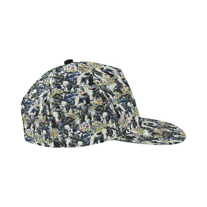 Cow Watercolor Print Pattern Snapback Cap