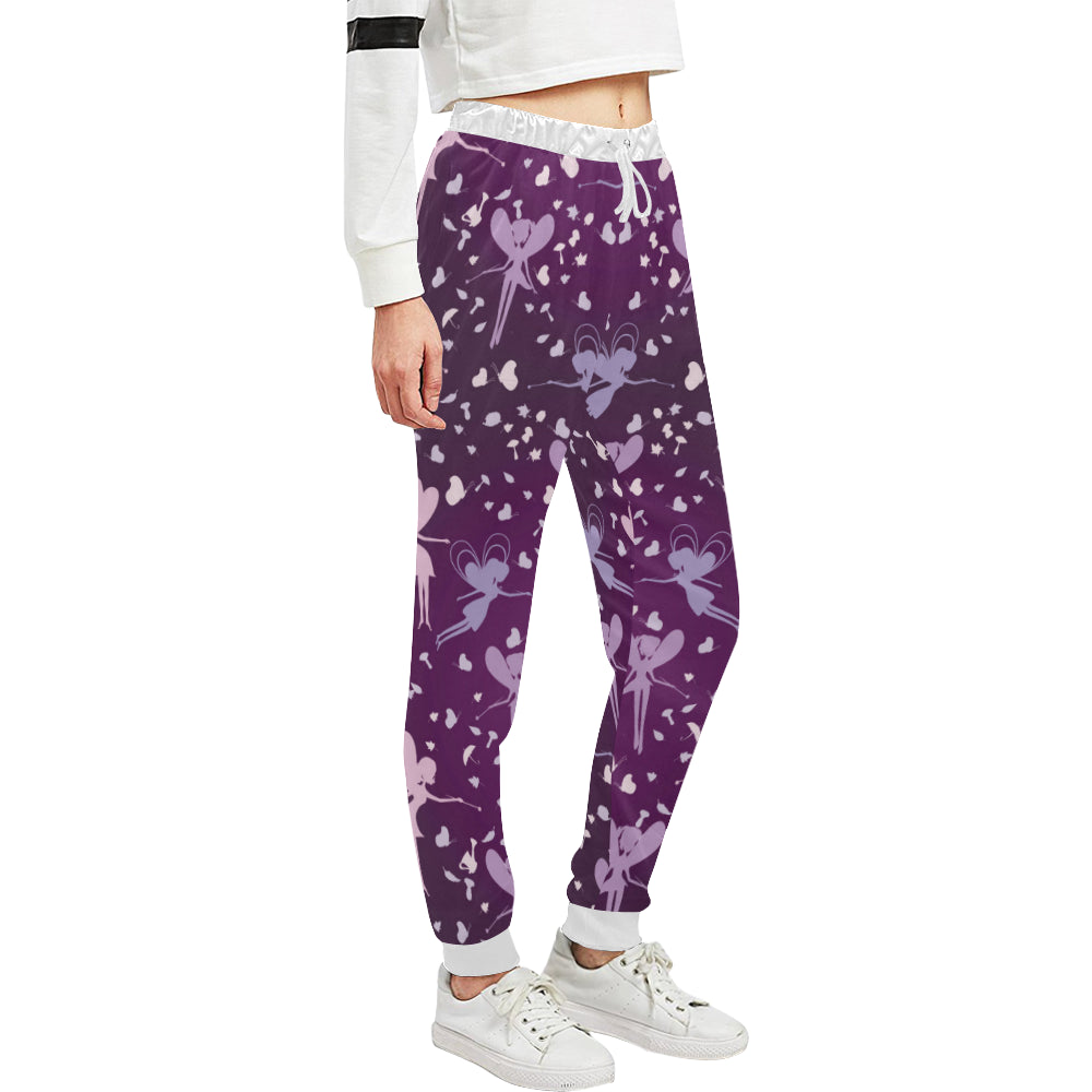 Fairy Pink Print Pattern Unisex Sweatpants