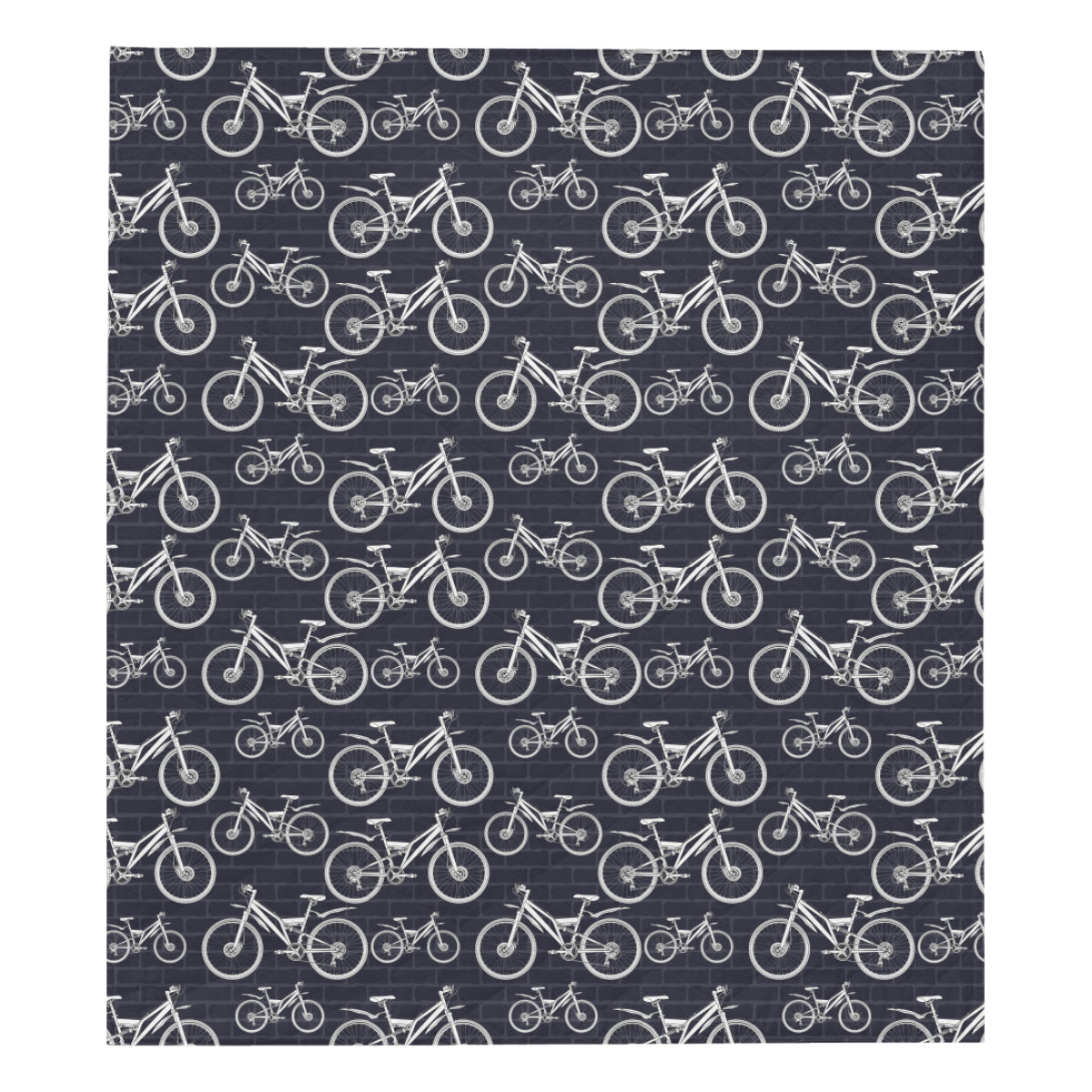 Mountain bike Pattern Print Design 02 Premium Quilt